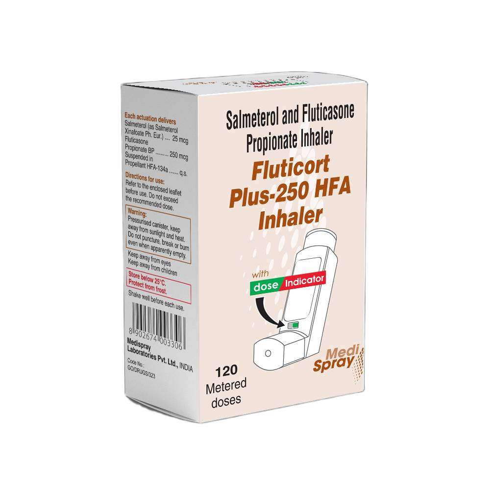 تصویر FLUTICORT PLUS Inhaler 25/250 mcg